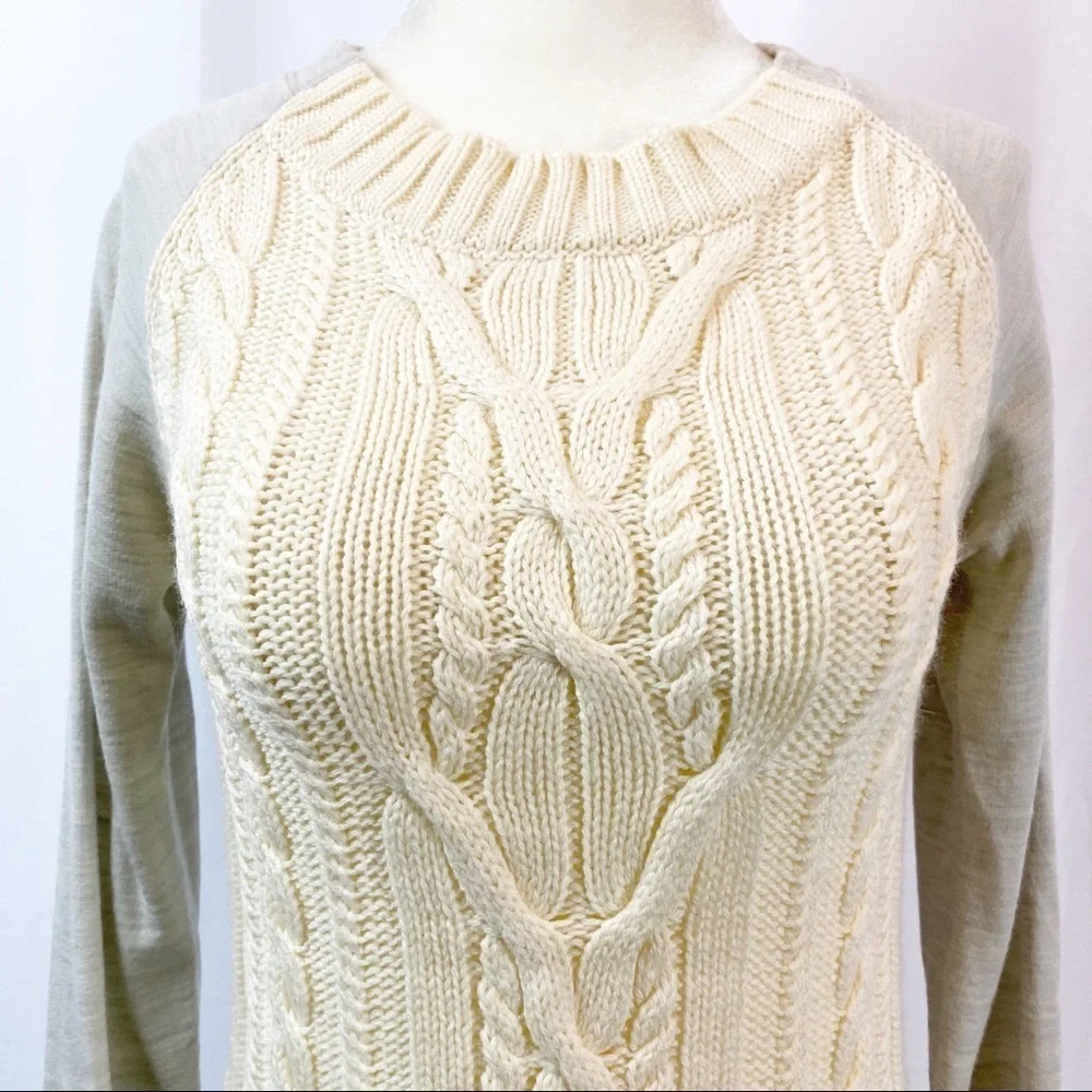 Lululemon St Moritz Cable Knit Wool French Sweater